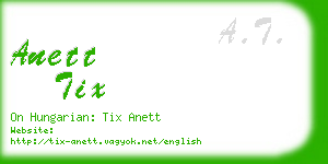 anett tix business card